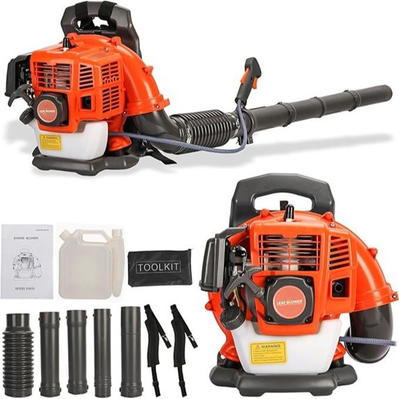 Gas Powered Backpack Leaf Blower 52CC 550CFM