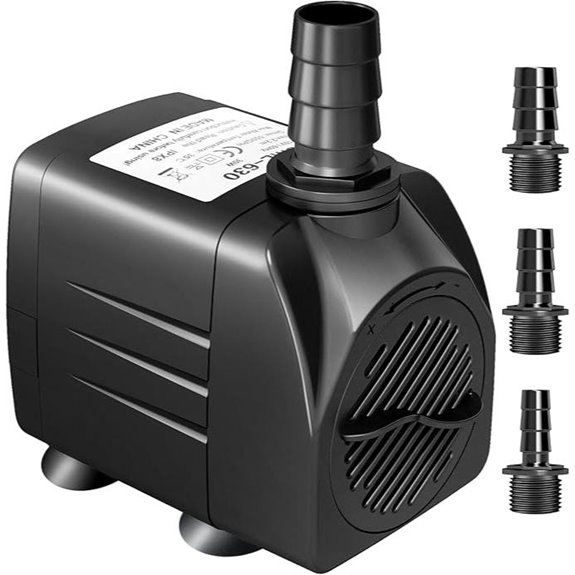 GROWNEER 550GPH Submersible Water Pump with Nozzles