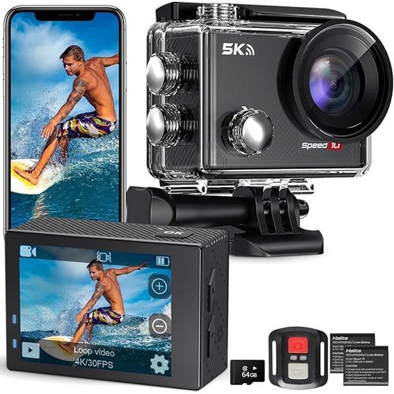 5k waterproof action camera