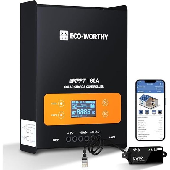 ECO-WORTHY 60A MPPT Solar Charge Controller with Bluetooth