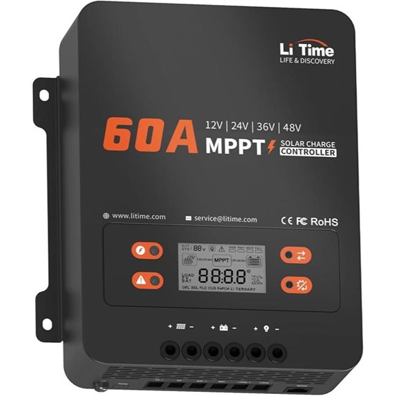LiTime 60A MPPT Solar Charge Controller with LCD