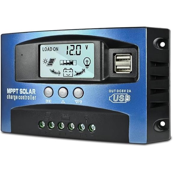 60A MPPT Solar Charge Controller with USB & LCD