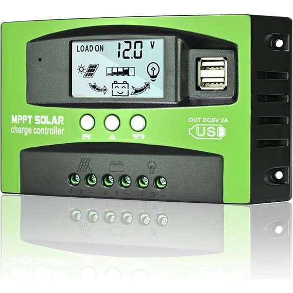 60A MPPT Solar Charge Controller with LCD & USB