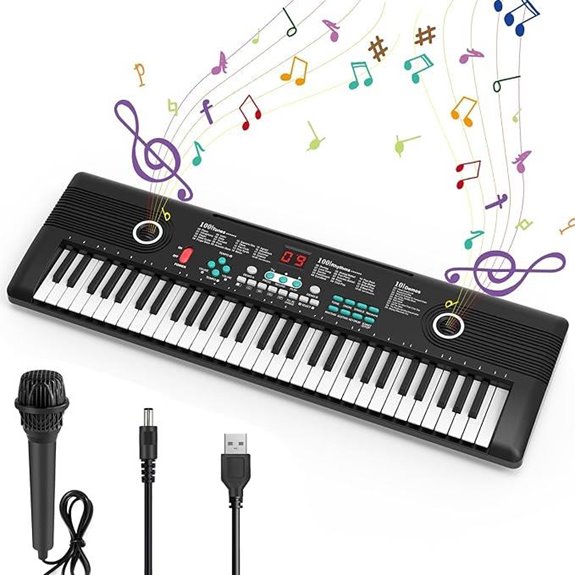 61-Key Digital Piano with Built-In Speaker and Microphone