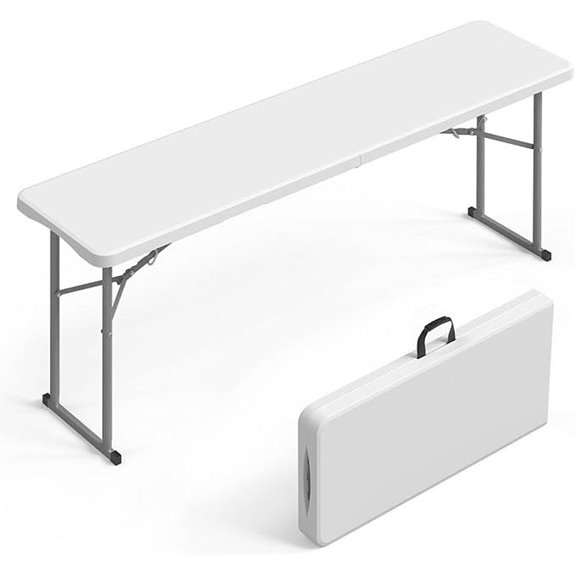 VINGLI 6ft Folding Table with Metal Frame