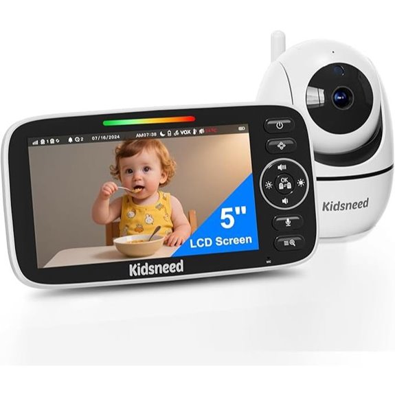 Baby Monitor with Camera 720P No WiFi 5-inch Screen