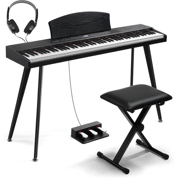 Ktaxon 88-Key Digital Piano with Bench and Pedals