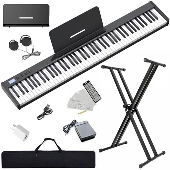 NikoMaku 88-Key Portable Digital Piano Set (SWAN-S)