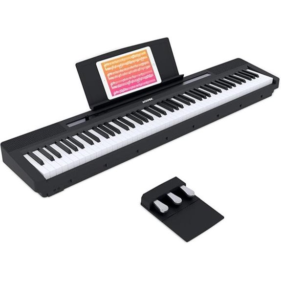 AODSK 88-Key Weighted Digital Piano with Three Pedals