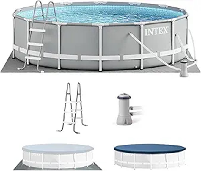 Intex Prism Frame Above Ground Swimming Pool Set