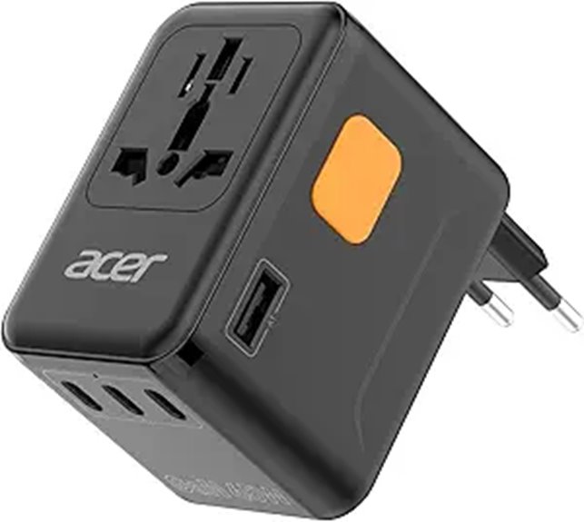 Acer 45W GaN Travel Power Adapter with USB Ports