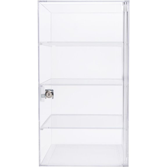 SSWBasics 4-Shelf Acrylic Display Case with Lock