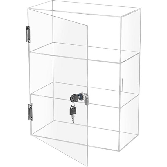 Choowin Acrylic Display Case with Lock 3 Shelves