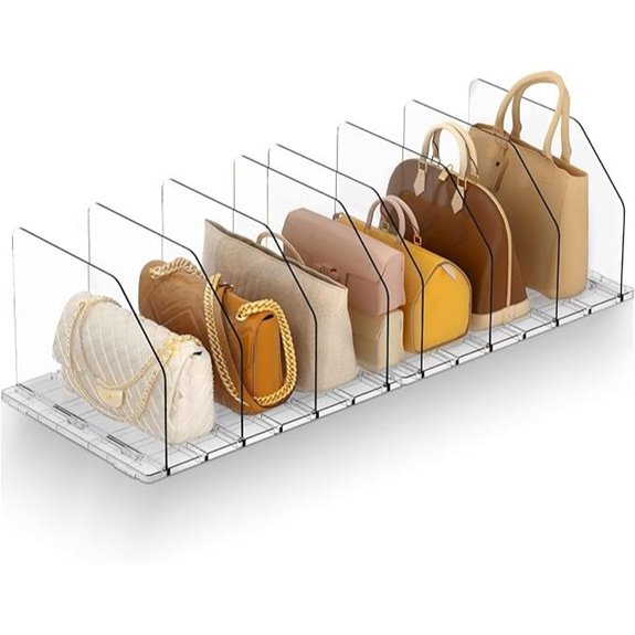 Acrylic Purse Organizer for Closet Storage