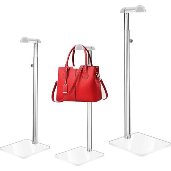 Acrylic Purse Display Stand (3 Pcs Adjustable Height)