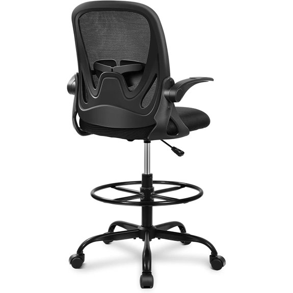 Primy Tall Office Drafting Chair with Flip-up Armrests
