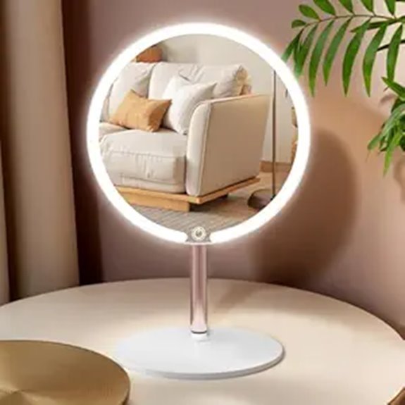 Makeup Mirror with Lights Adjustable Brightness 3 Glow Settings