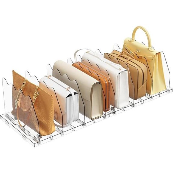 SPACEKEEPER Adjustable Clear Shelf Dividers for Closet