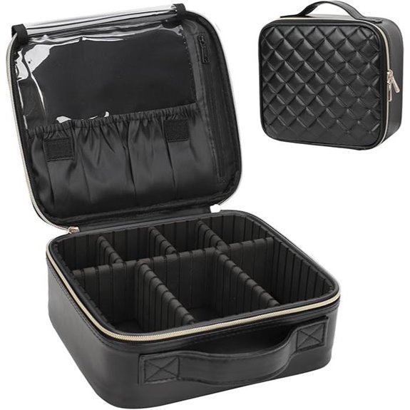 Relavel Makeup Bag with Adjustable Dividers