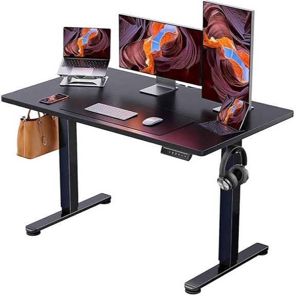 ErGear Adjustable Electric Standing Desk (Black)