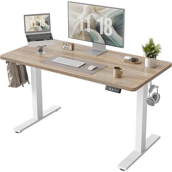 TIQLAB Adjustable Electric Standing Desk 47.2x23.6 Inches
