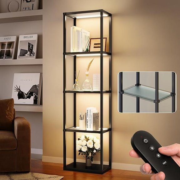 Addlon Dimmable LED Display Shelf with Remote