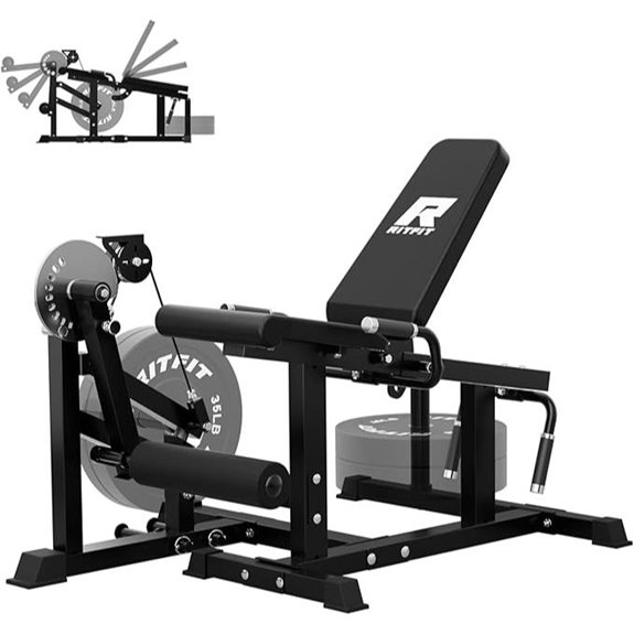 RITFIT Adjustable Leg Extension & Curl Machine