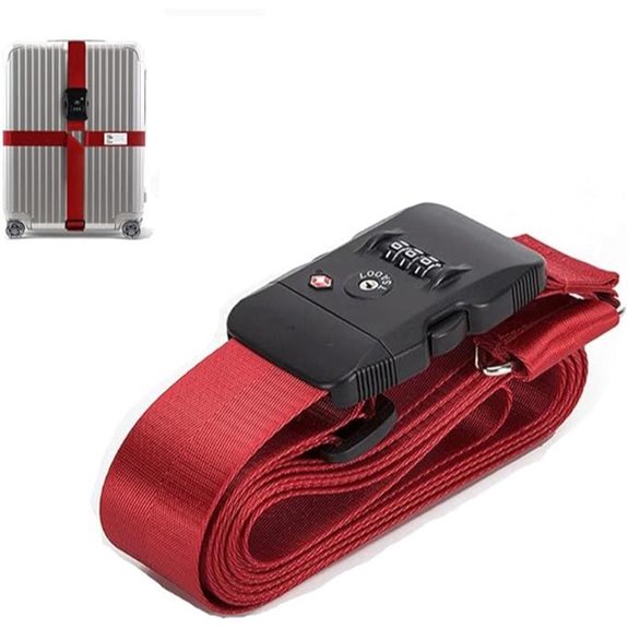 Adjustable TSA Luggage Straps with Combination Lock