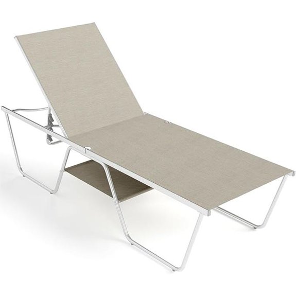 MFSTUDIO Outdoor Recliner Lounge Chair with 5 Positions