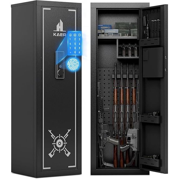 KAER Biometric Gun Safe with Adjustable Racks