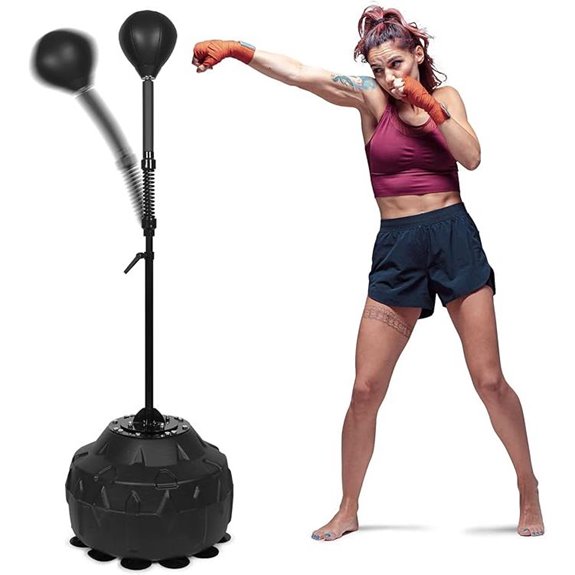 Reflex Speed Bag with Adjustable Height and Durable Base