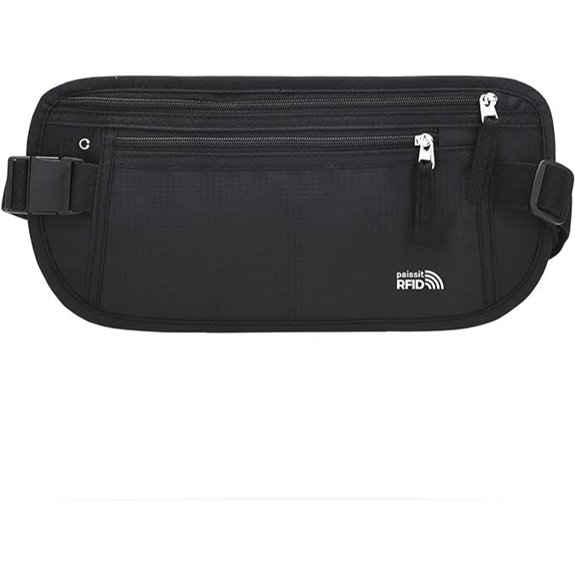 Unisex RFID Travel Money Belt with Adjustable Strap