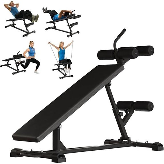 Adjustable Sit-Up Bench for Core and Ab Workouts