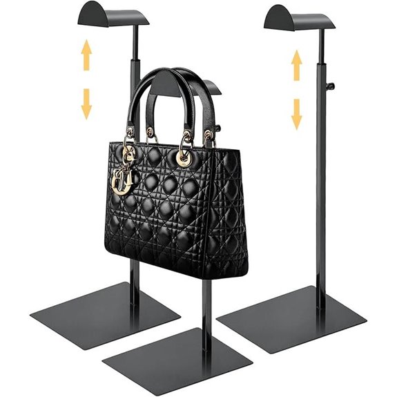 Royxen 3 Pack Adjustable Stainless Steel Purse Racks