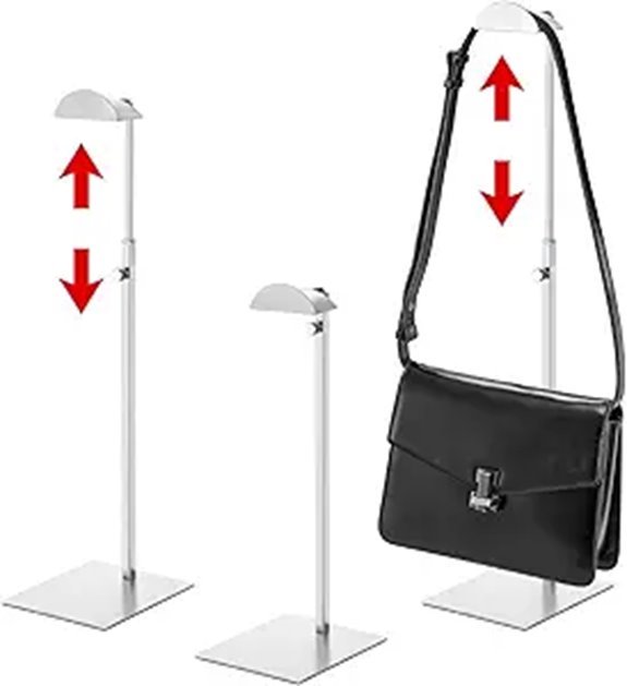 Hacaroa 3-Pack Adjustable Stainless Steel Purse Stand