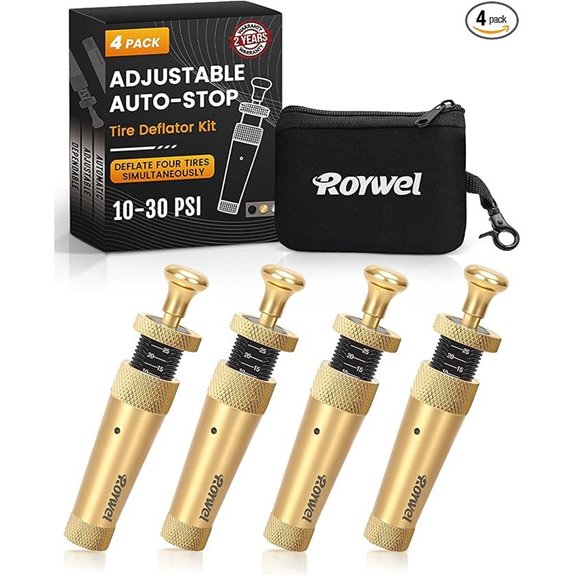 Adjustable Auto-Stop Tire Deflator Kit (4PCS)