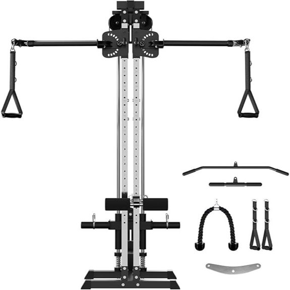 Wall-Mounted Cable Machine with Adjustable Arms