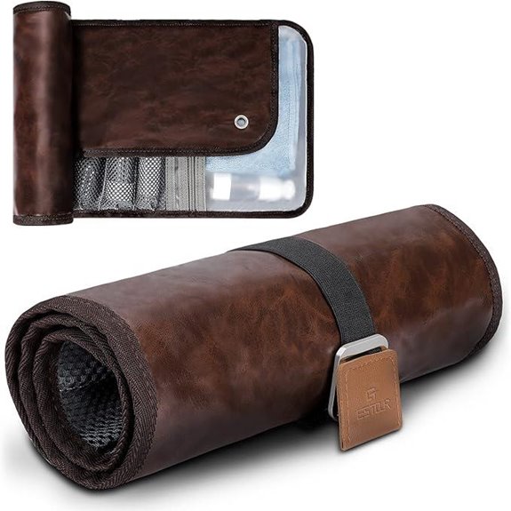 Men's Travel Toiletry Bag Water-Resistant Chic Brown