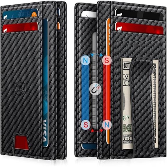 Men's RFID Leather Wallet with Money Clip