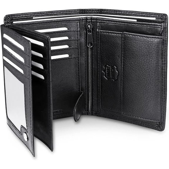 Men's Nappa Leather RFID Trifold Wallet