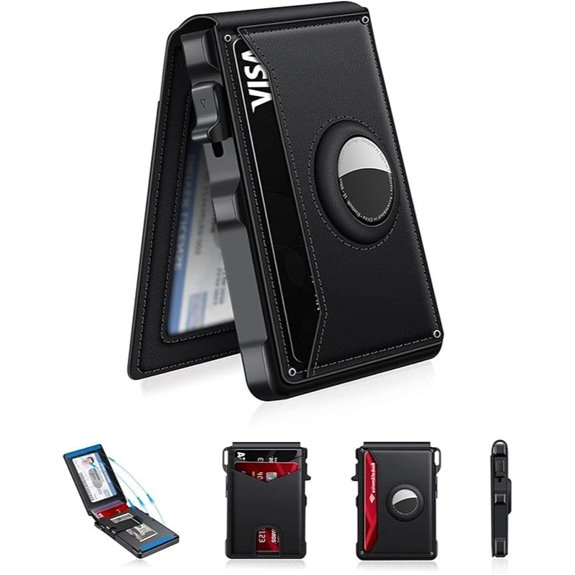 Men's Airtag Wallet with RFID Block Bifold Card Holder