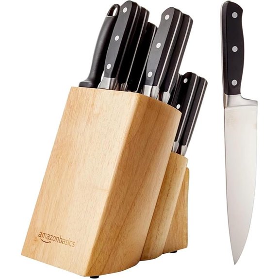 Amazon Basics 18-Piece Stainless Steel Knife Set