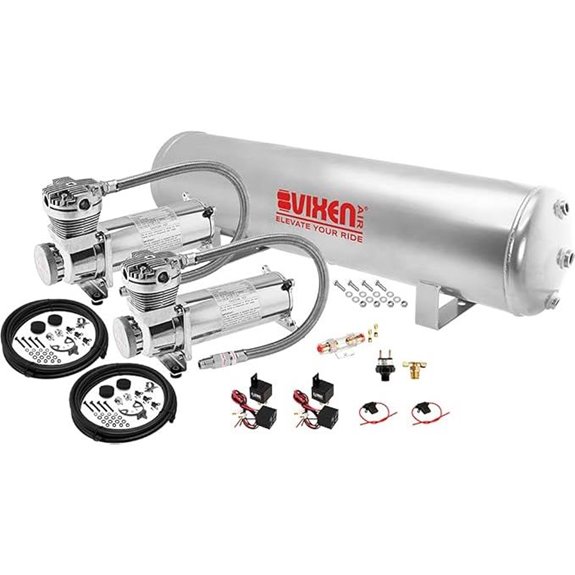 Vixen Air Suspension Kit with Dual Compressor