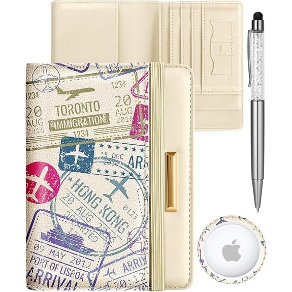Slohif Airtag Passport Holder with RFID Blocking