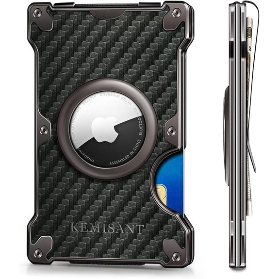 KEMISANT Men Airtag Wallet with Money Clip