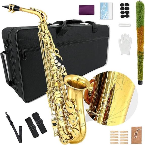 Alto Eb Saxophone Kit with Case and Reeds