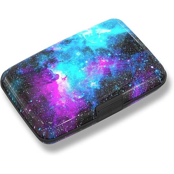 ToLuLu RFID Aluminum Credit Card Wallet Nebula Galaxy