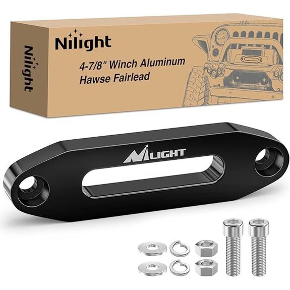 Nilight Aluminum Hawse Fairlead for Winches (4-7/8 Inch)