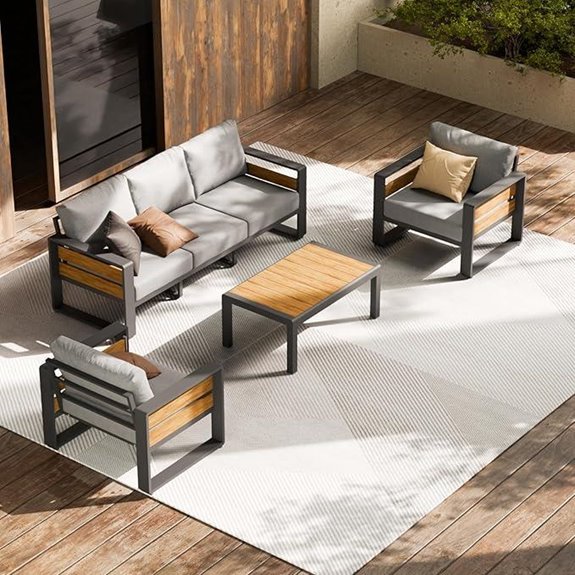 ZANDOR Aluminum Outdoor Patio Furniture Set (4-Piece)