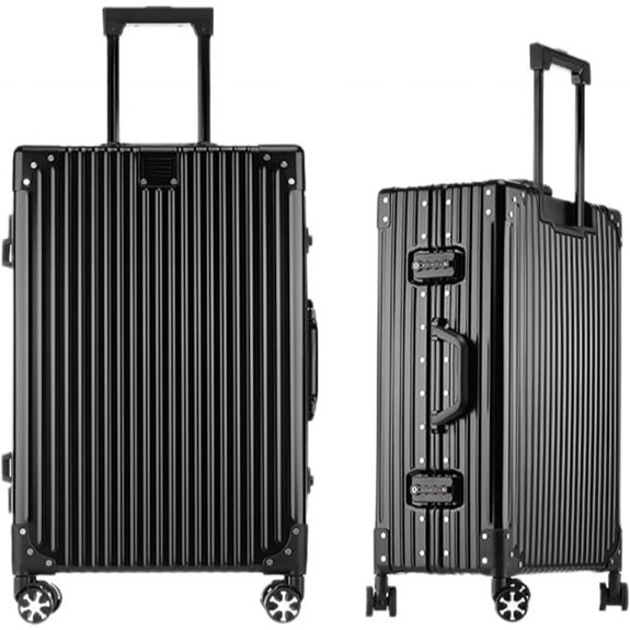 HotWay Aluminum Carry-On Luggage with Spinner Wheels